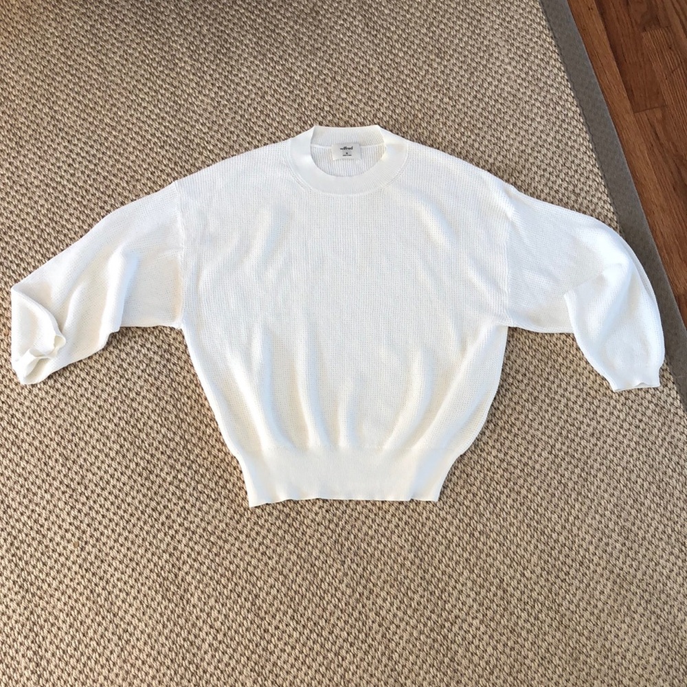 Never worn, woven, lighter weight sweater